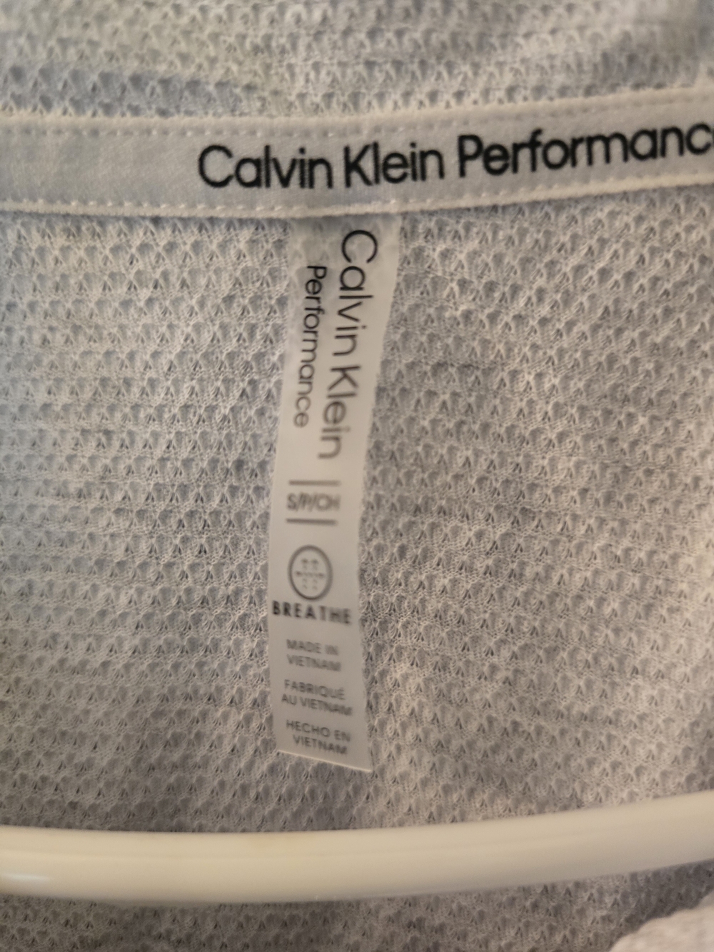 Calvin Klein Performance Light Gray Active Zip Up Hoodie - Picture 2 of 3